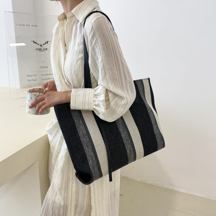 Stripes The Tote Bag Women Sachels black