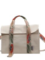 Tote Bag White Canvas Handbag Women