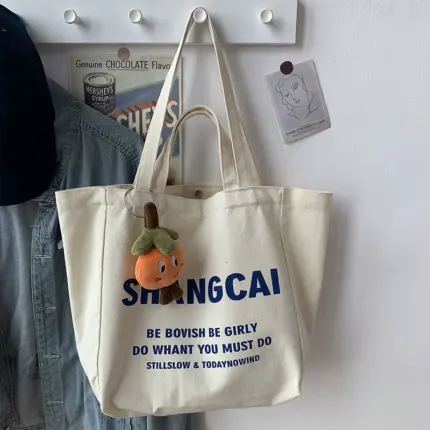 Tote bag shoulder bag canvas handbag